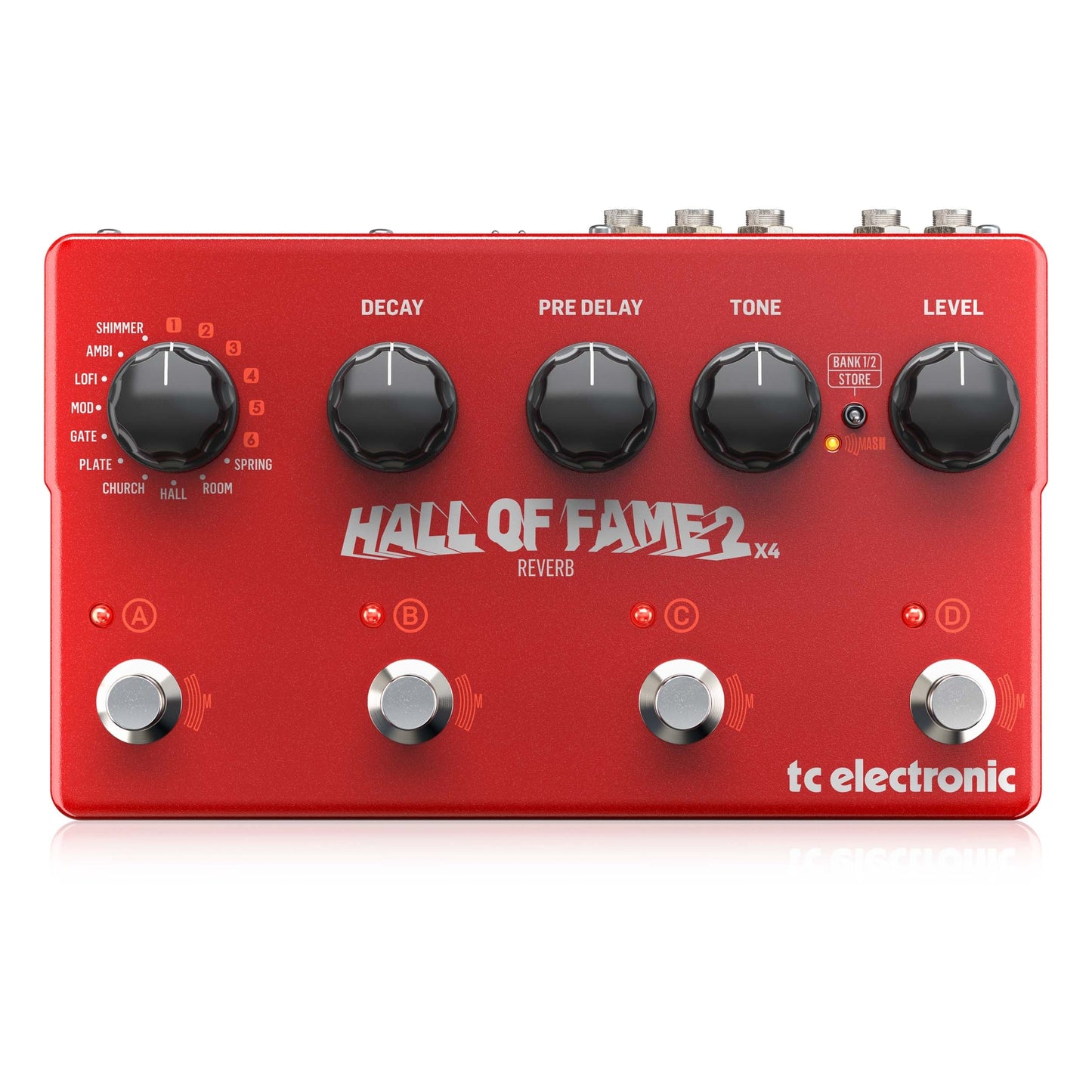 TC Electronics Hall of Fame 2x4 Reverb Pedal (000-DHT01-00010)
