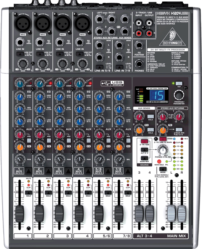 Behringer Xenyx X1204 Usb Mixer With Effects (000-A0H02-00010)