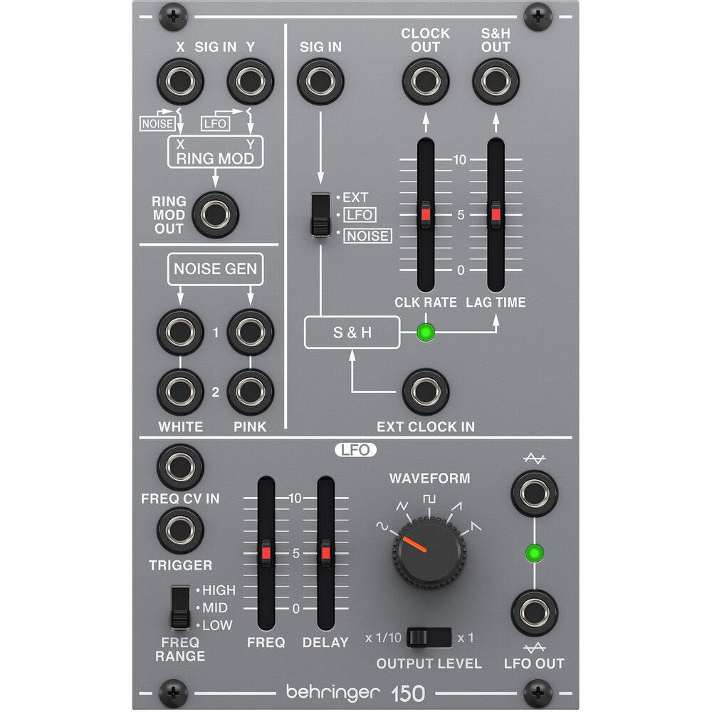Behringer 150 Ring Mod / Noise / S&H / LFO Eurorack Module (150 RING MOD/NOISE/S