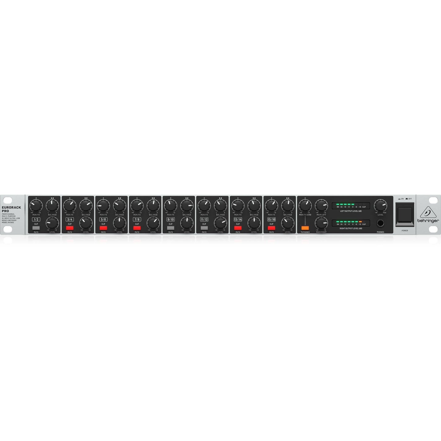 Behringer Eurorack Pro RX1602 V2 Stereo Line Mixer (000-DB602-00010)