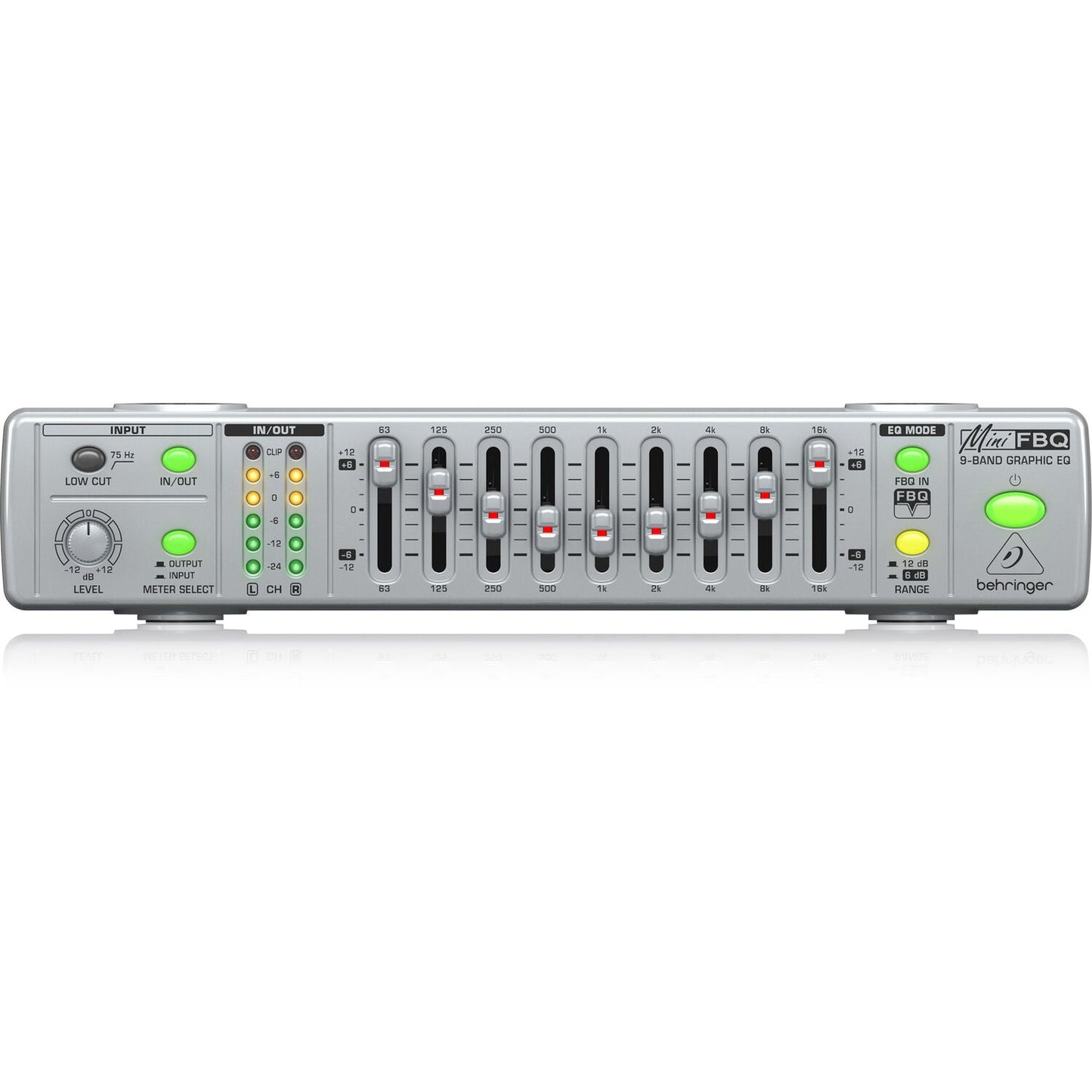 Behringer Compact 9-Band Graphic Equalizer with FBQW