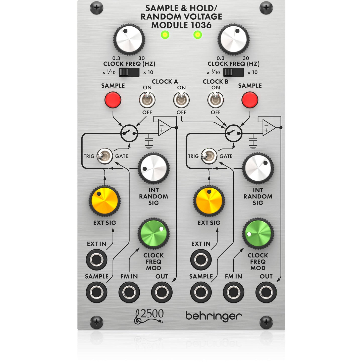 Behringer 1036 Dual Sample & Hold with Voltage-Controlled Clock Module for Eurorack