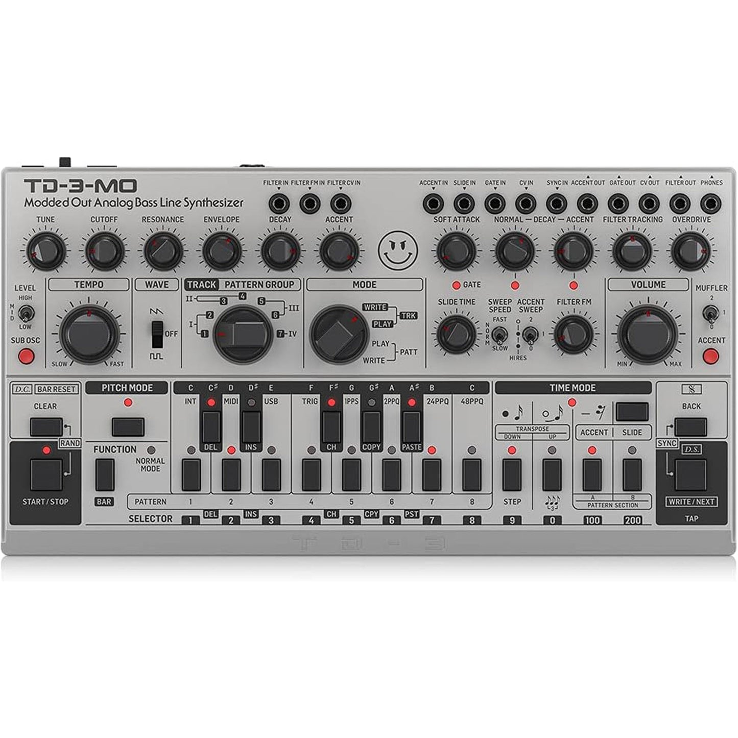 Behringer TD-3-MO-SR Analog Bass Line Synthesizer - Silver (000-EYF02-00010)
