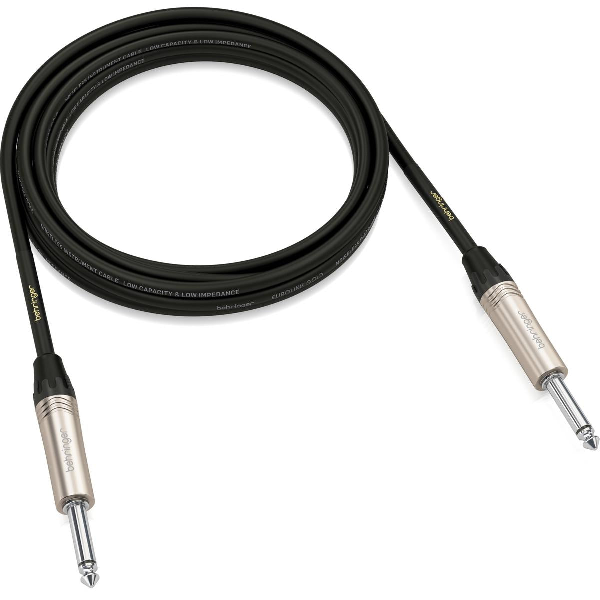 Behringer GIC-300 10' Gold Performance 1/4" TS Male Straight Instrument Cable
