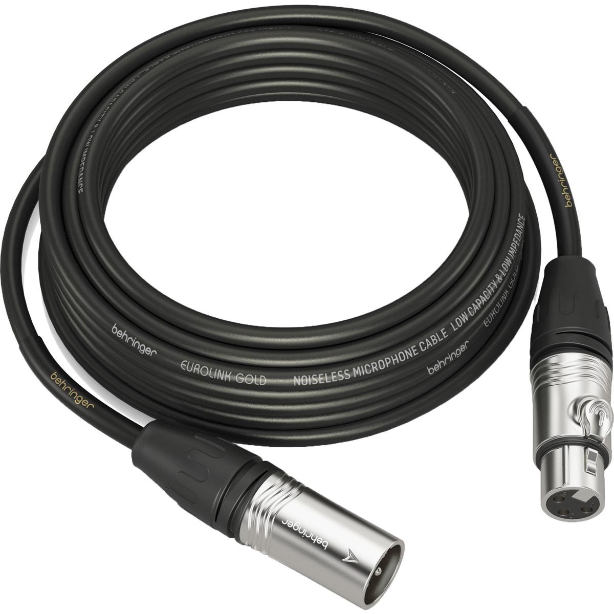 Behringer GMC-1000 32.8' Gold Performance XLR Female to XLR Male Microphone Cable (000-EU800-00010)