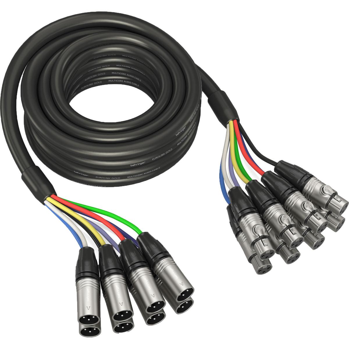 Behringer GMX-500 16.4' Gold Performance 8-Channel XLR Female to XLR Male Multicore Cable (000-EUE00-00010)