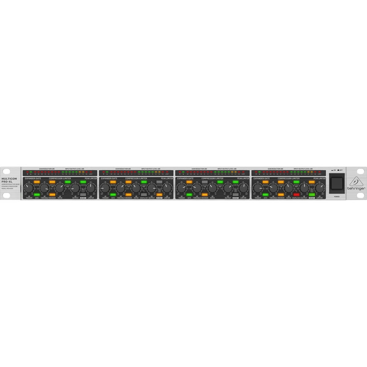Behringer Multicom Pro-XL MDX4600 V2 Reference-Class-4 Channel Expander /Gate/Compressor/Peak Limiter with Dynamic Enhancer & Low Contour Filter