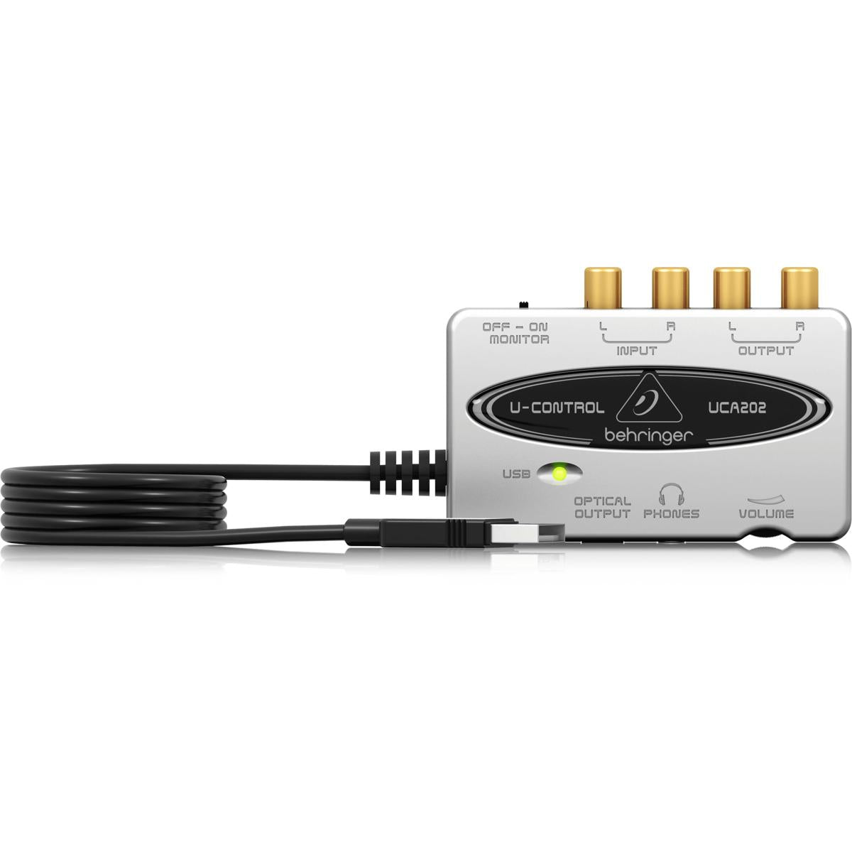 Behringer UCA202 Ultra-Low Latency 2-In/2 Out USB/Audio Interface with Digital Output (000-48400-00010)