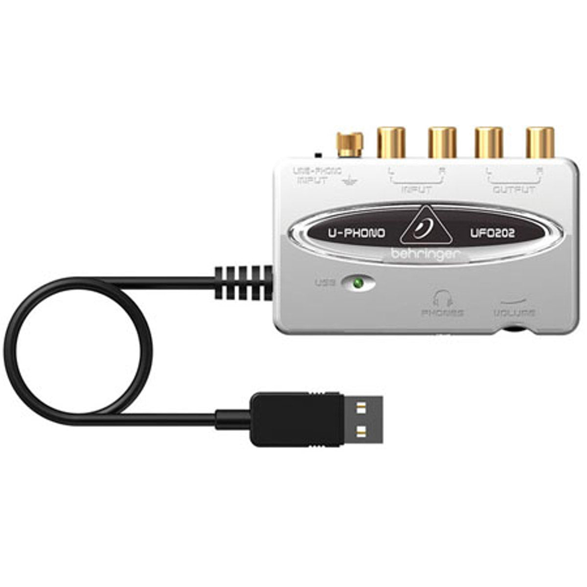 Behringer U-PHONO UFO202 Audiophile USB/Audio Interface with Built-in Phono Preamp for Digitalizing Your Tapes and Vinyl Records (000-A1200-00010)