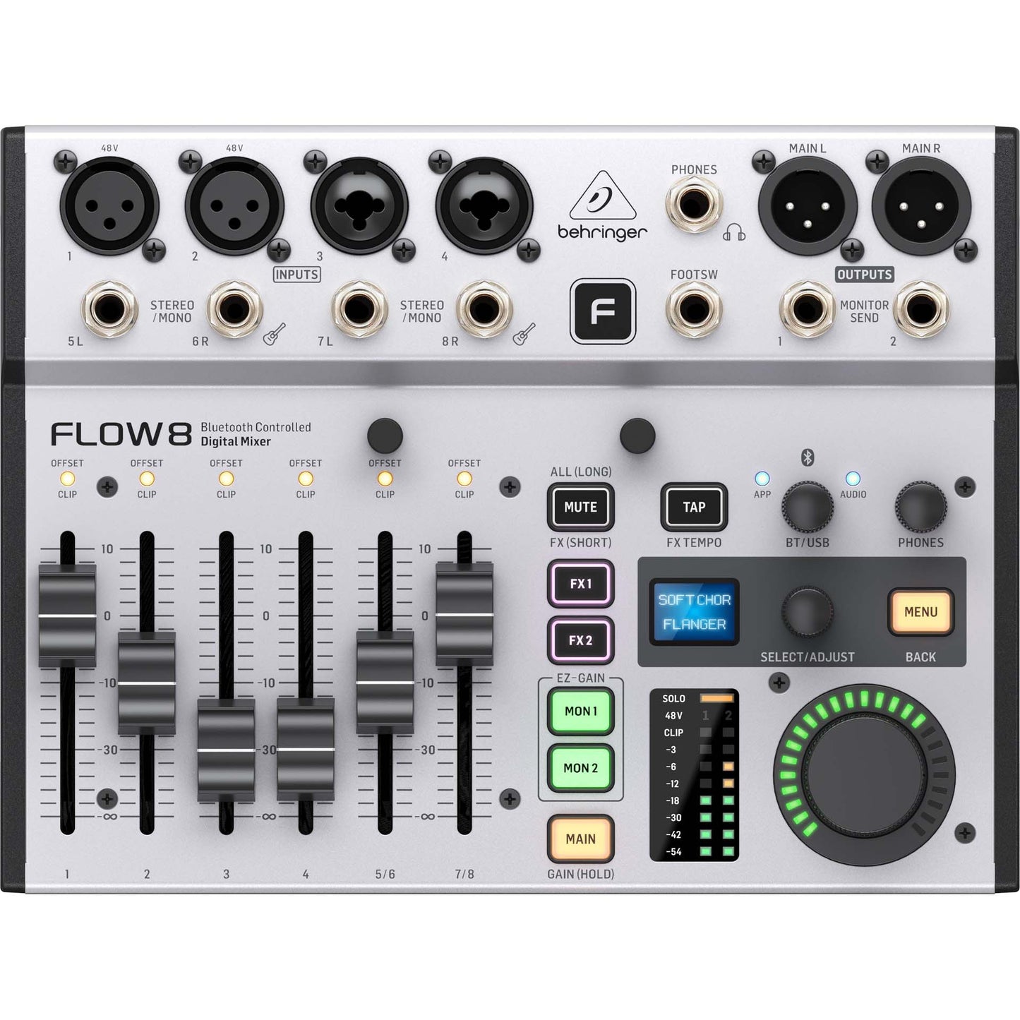 Behringer Flow 8 8-Input Digital Mixer with Bluetooth (000-DNM02-00010)