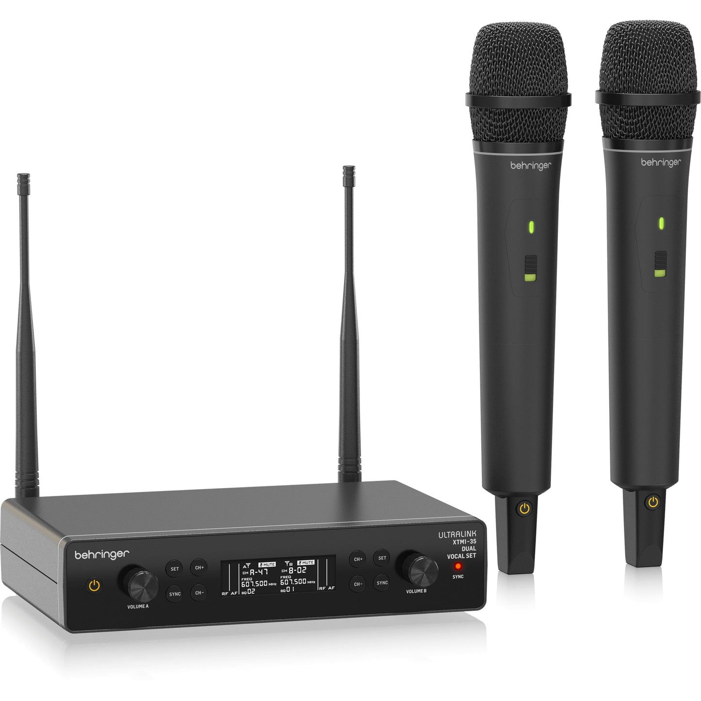 Behringer XTM1-35 DUAL VOCAL SET - UHF Wireless System with 2 Handheld Mics (0508-AAY86-US1)