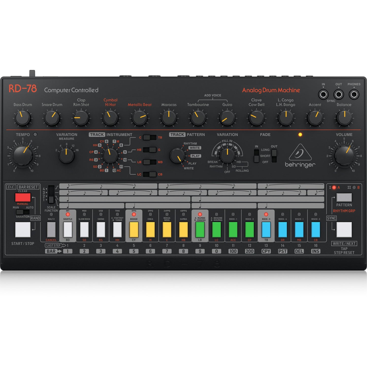 Behringer RD-78 Classic Analog Drum Machine (0704-AAR86-US1)