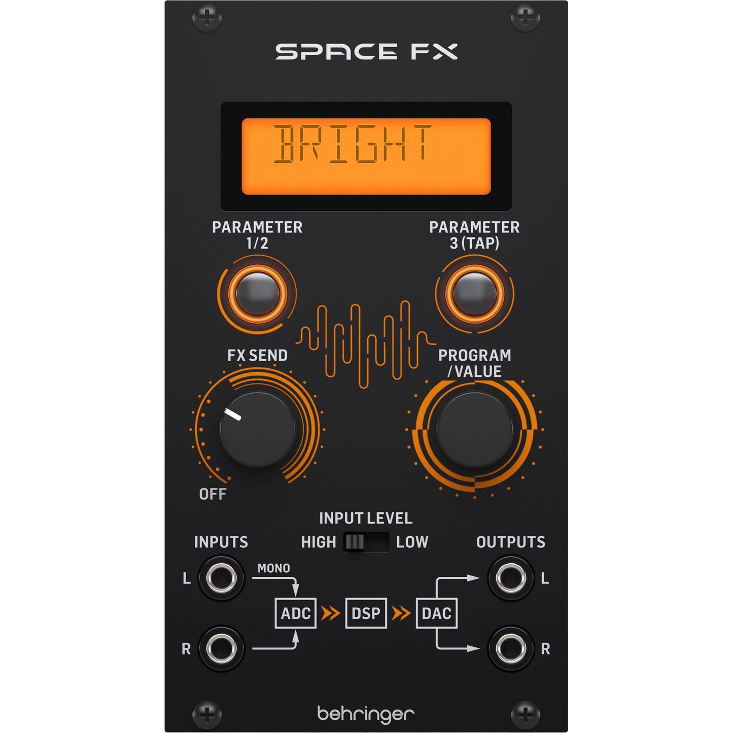 Behringer SPACE FX 24-bit Stereo Multi-Effects Engine Module (0720-ABQ86-001)