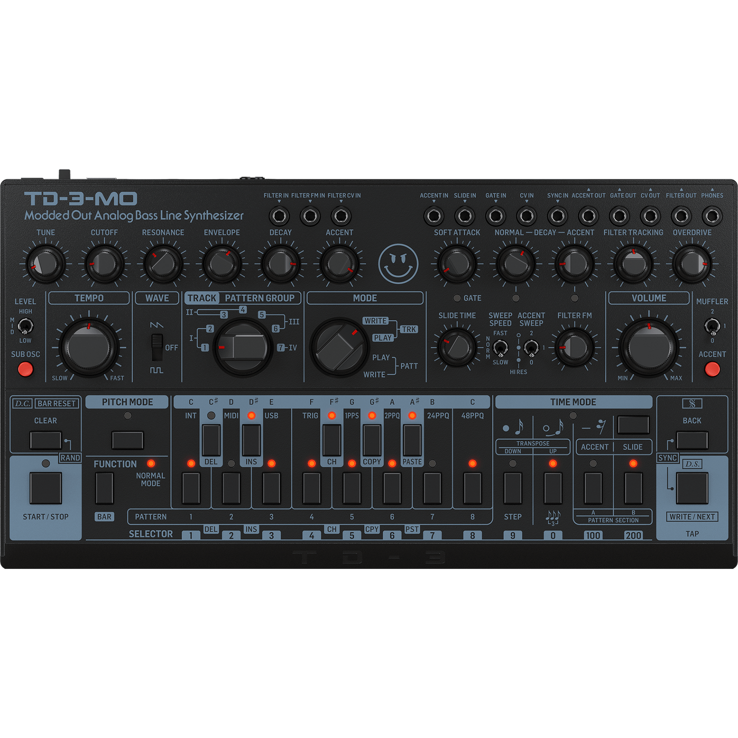 Behringer TD-3-MO-BK Analog Bass Line Synthesizer - Black (0718-ABX86-US1)