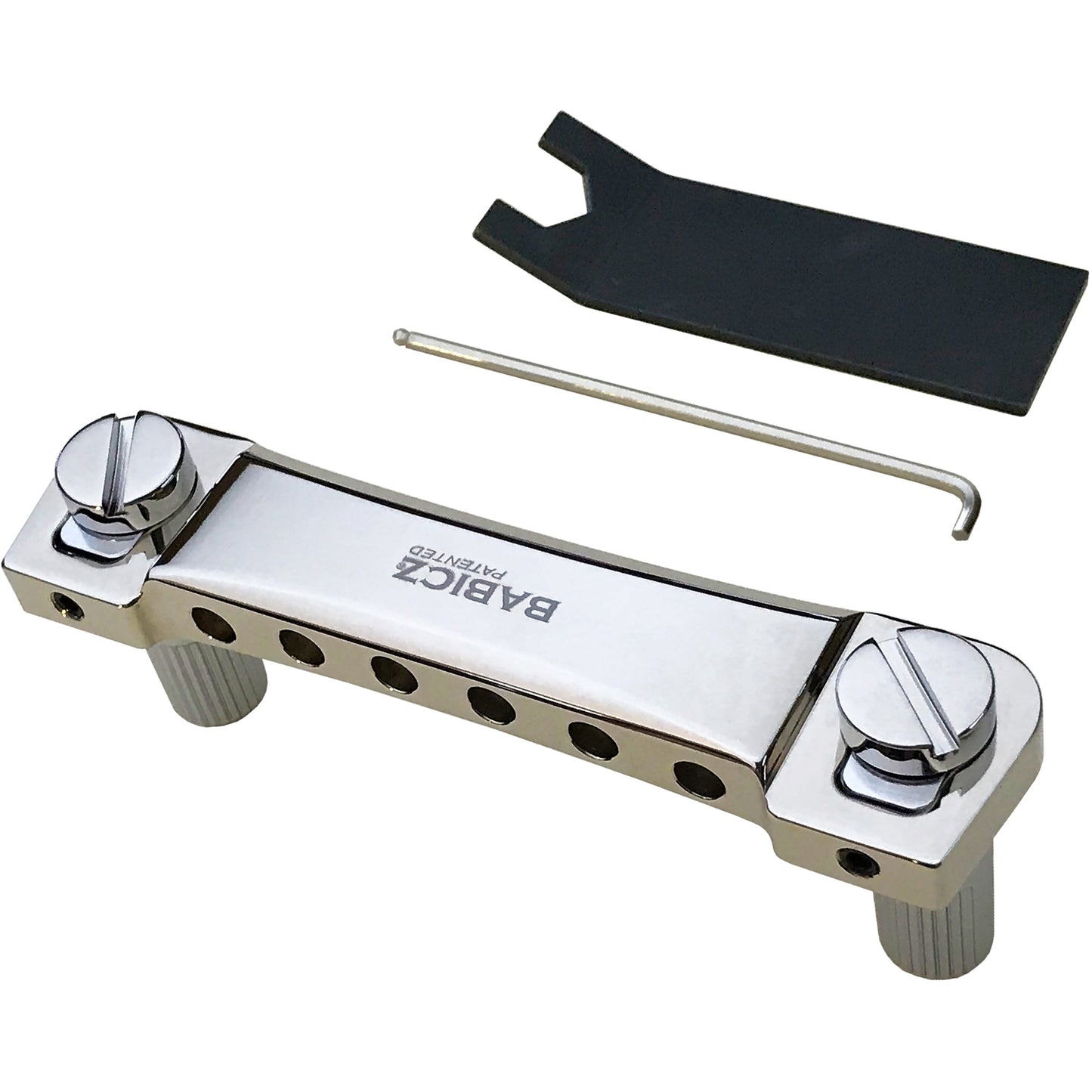 Babicz Full Contact Hardware Twin Locking Tune-O-Matic Style Tailpiece - Chrome (FCHLX2CH)