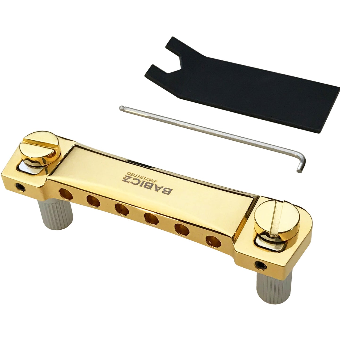 Babicz Full Contact Hardware Twin Locking Tune-O-Matic Style Tailpiece - Gold (FCHLX2GD)