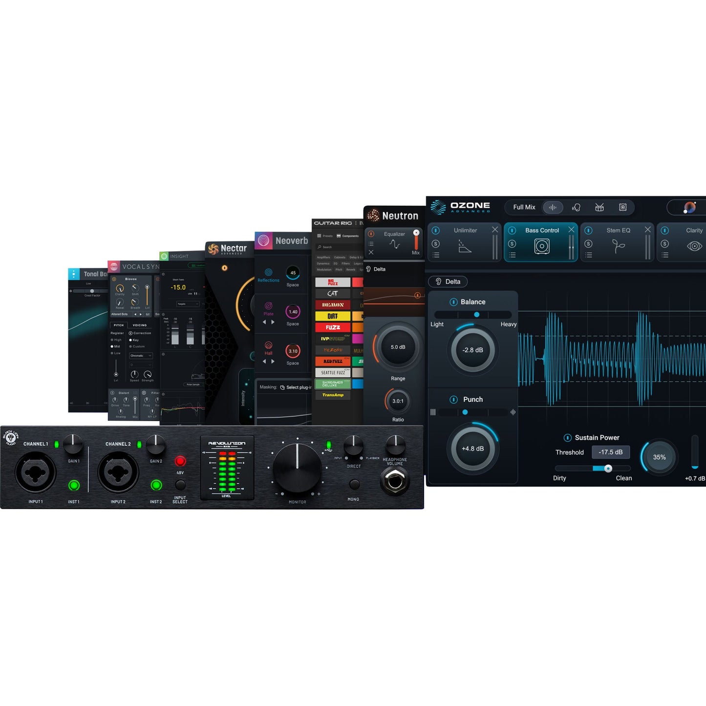 Black Lion Audio Revolution 2x2 Audio Interface with Izotope Music Production Suite 8