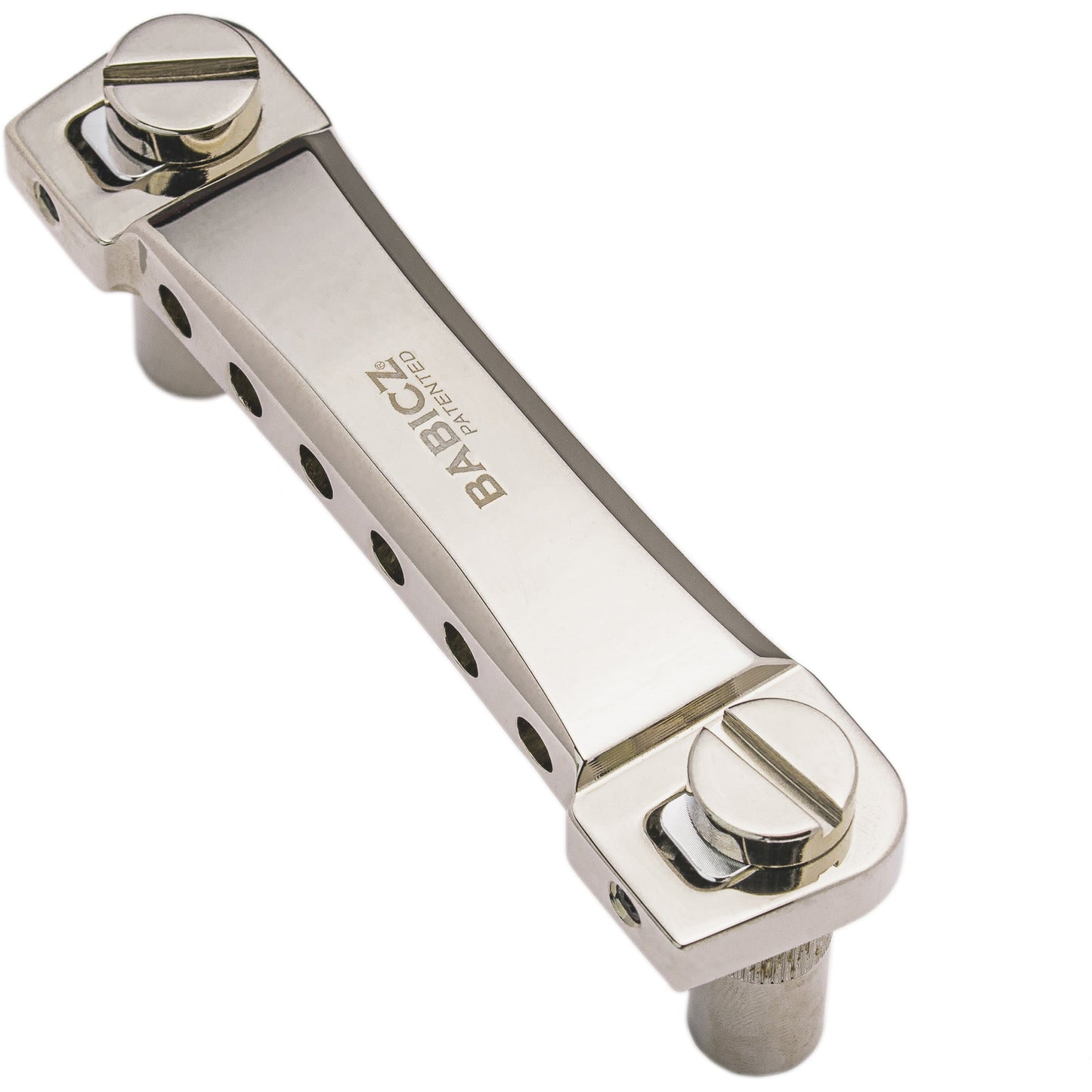 Babicz Full Contact Hardware Twin Locking Tune-O-Matic Style Tailpiece - Nickel (FCHLX2NK)