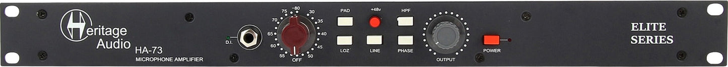 Heritage Audio HA73 Elite Series Single-Channel Full Rack Mic Preamp (HA73)