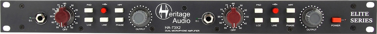 Heritage Audio HA73X2 Dual-Channel Full Rack Mic Pre (HA73X2)