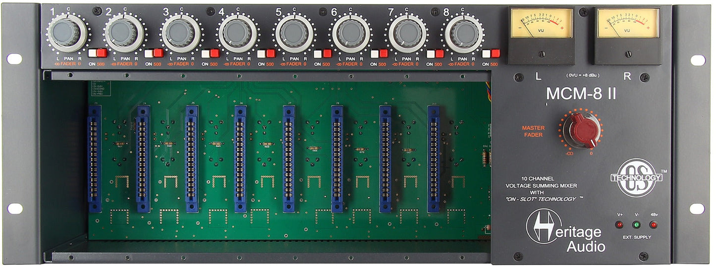 Heritage Audio MCM-8 MK2 8 Slot Rack with Mixer Enclosure for 500-Series Modules (HAMCM8MK2)