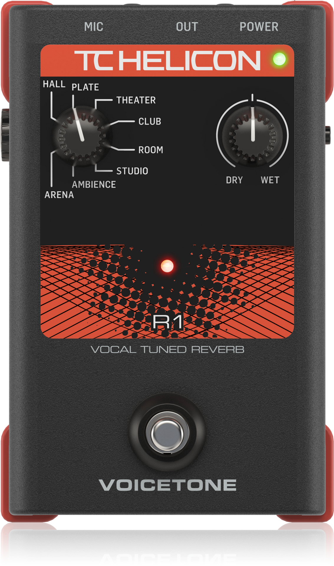 TC Helicon VoiceTone R1 Pedal Vocal Tuned Reverb Pedal (996005011)