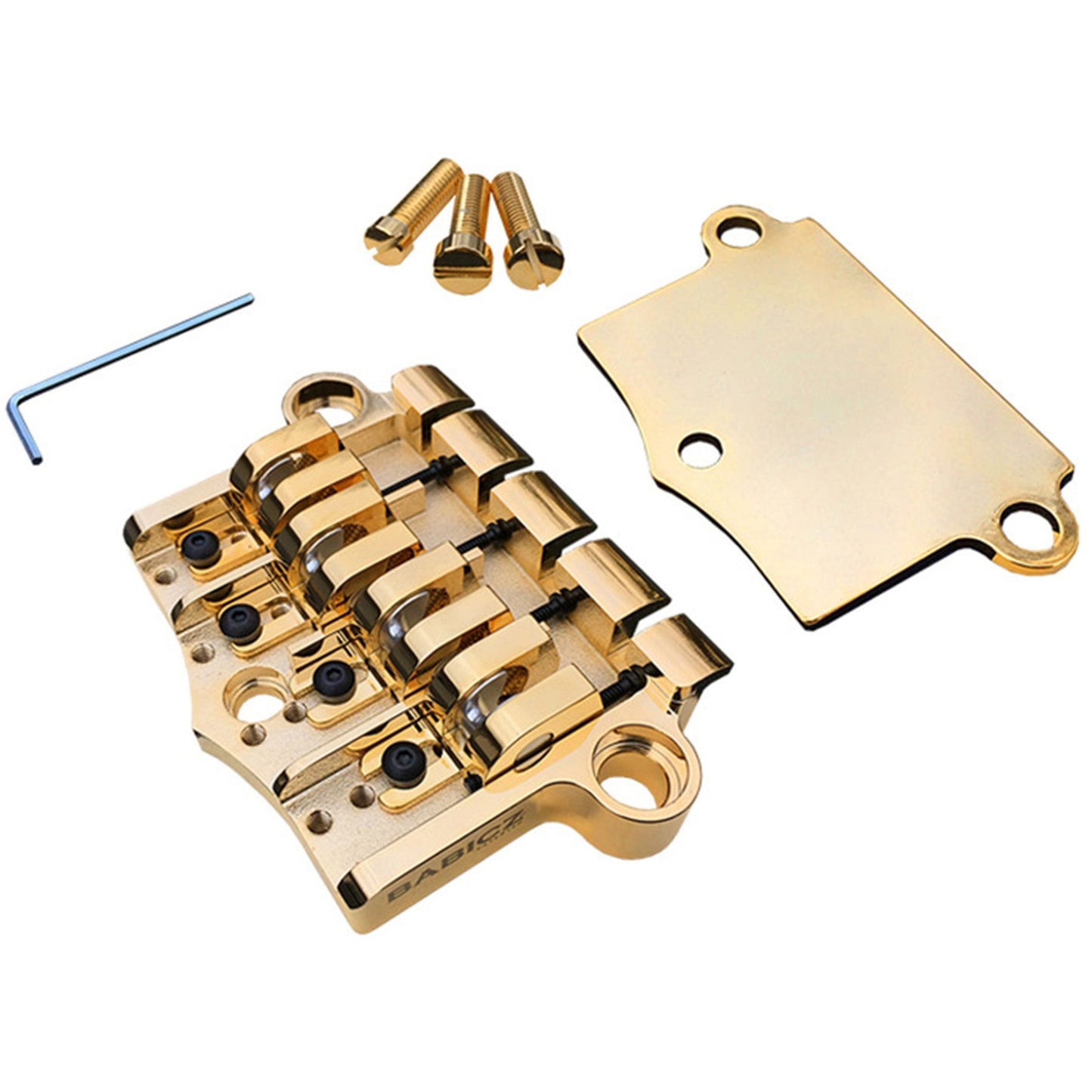 Babicz Full Contact Hardware FCH-3 Original Series Epiphone 3 Point Style Bass Bridge - Gold (FCH3PT4EPIGD)