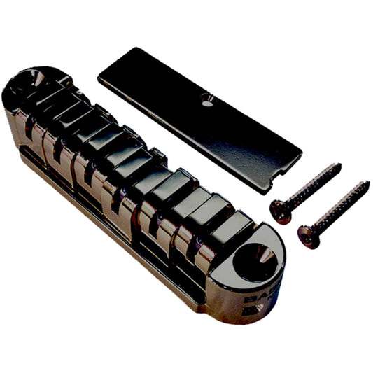 Babicz Full Contact Hardware O.E.M. Tune-O-Matic Flat Bridge - Black (FCHOTOMFBKP)