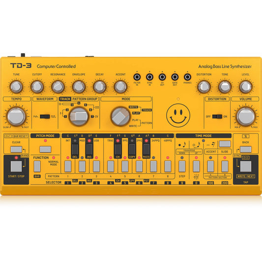 Behringer TD-3-Yellow Analog Bass Line Synthesizer - Yellow (000-ECM02-00010)