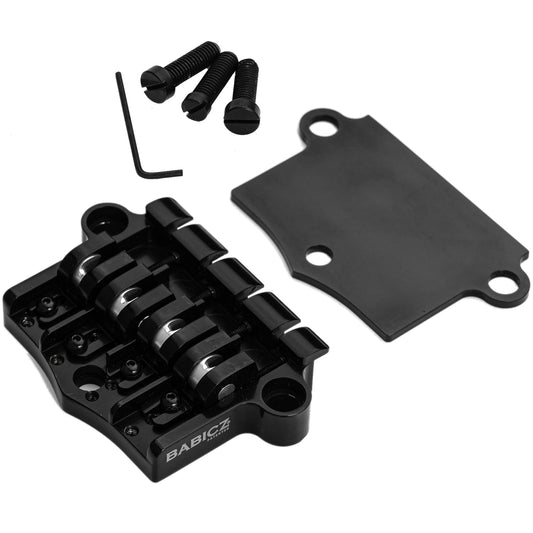 Babicz Full Contact Hardware FCH-3 Original Series Epiphone 3 Point Style Bass Bridge - Black (FCH3PT4EPIBK)