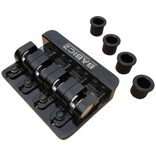 Babicz Full Contact Hardware FCH4 AM BASS BRIDGE, 4 String - String Thru BLACK (FCH4AMBK)
