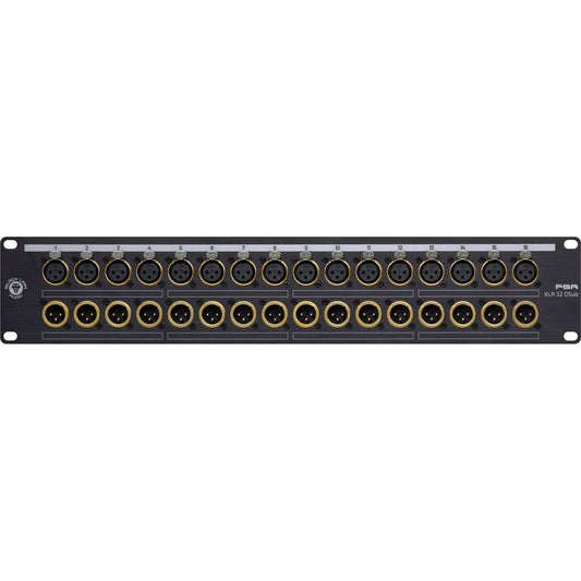 Black Lion Audio PBR XLR 32 DSub - 32-Point Gold-Plated XLR/DB25 Patchbay (PBRXLR32)