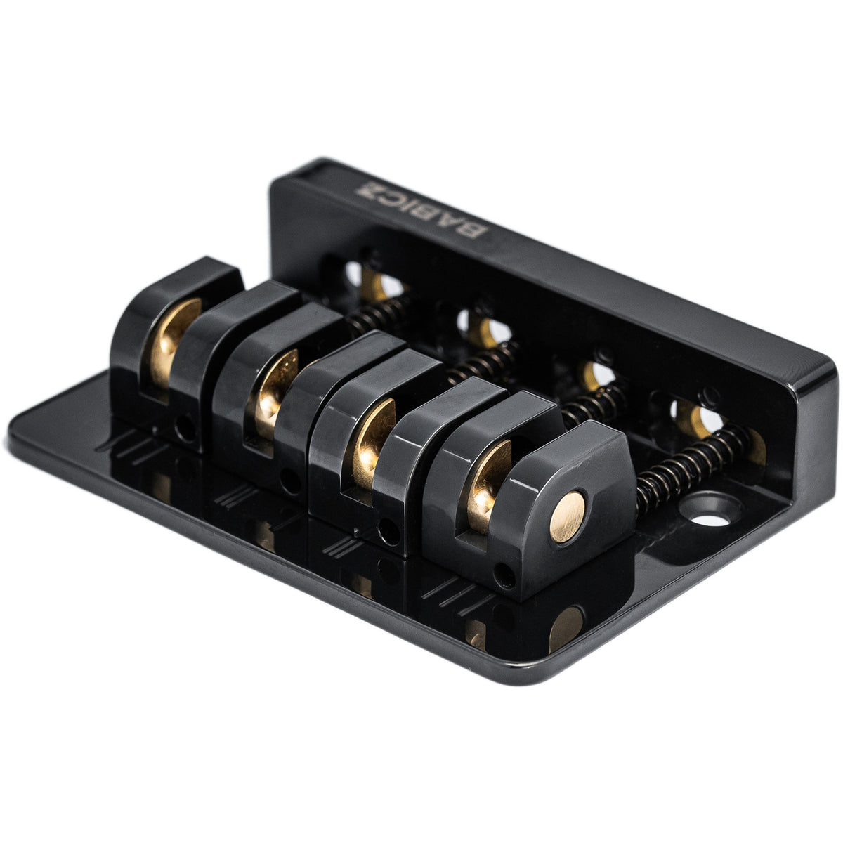 Babicz FCH4AS Adjustable Spacing Bass Bridge, 4 String - Black (FCH4ASBK)