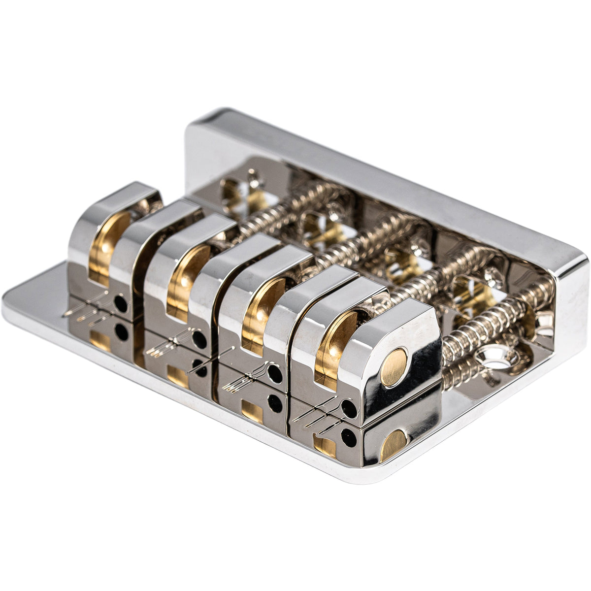 Babicz FCH4AS Adjustable Spacing Bass Bridge, 4 String - Nickel (FCH4ASNK)