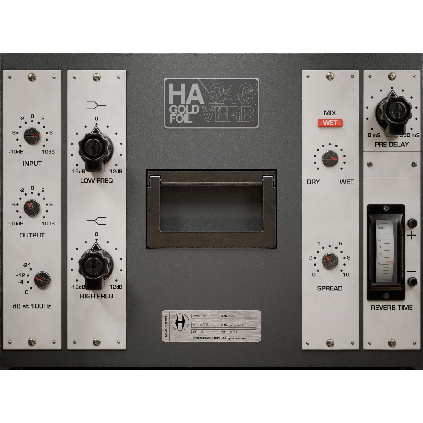 Heritage Audio HA 240 Gold Foil Verb Plugin (HA240GOLDFOILVERBPLUGIN)