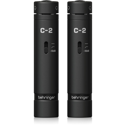 Behringer C-2 Matched Studio Condenser Microphone Pair - Dark Edition (0504-ABC86-001)