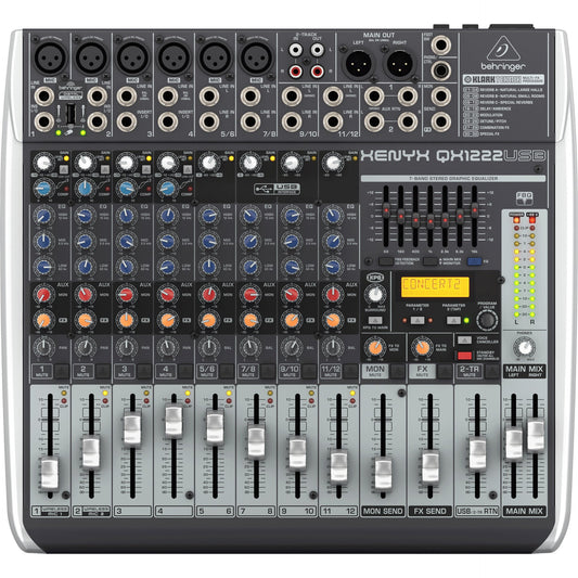 Behringer Xenyx QX1222USB Premium 16-Input Mixer with USB and Effects (QX1222USB)