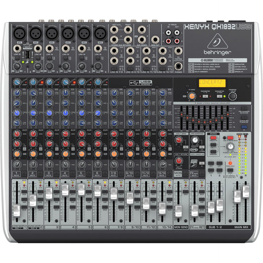 Behringer Xenyx QX1832USB Premium 18-Input Mixer with USB and Effects (000-AKZ02-00010)