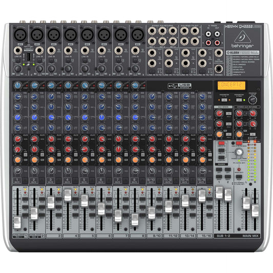 Behringer XENYX QX2222USB 22-Input USB Audio Mixer with Effects (000-AL202-00010)