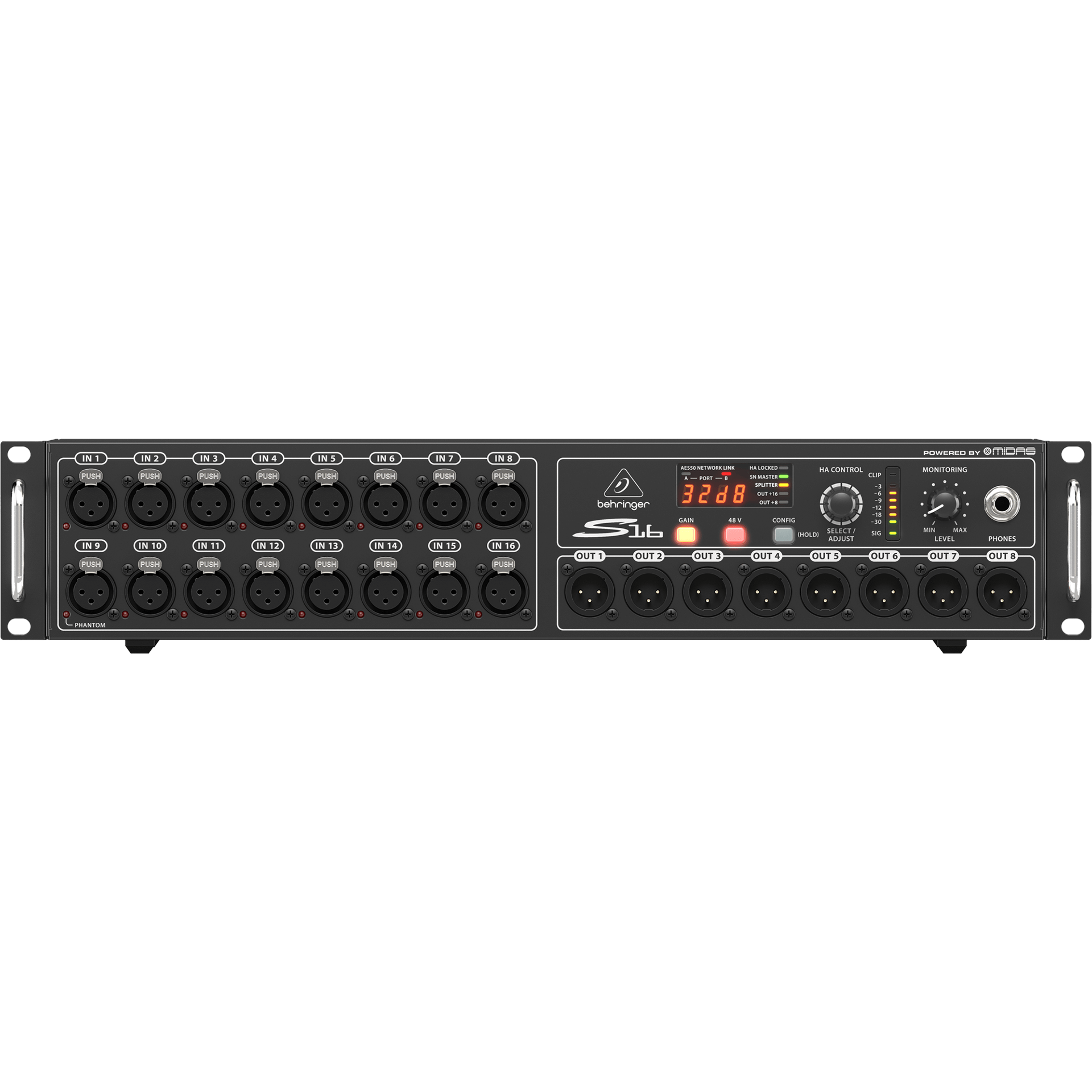 Stage Monitor Snake Behringer S16 Digital Snake Personal Monitor System (000-AJA02-00010 ...