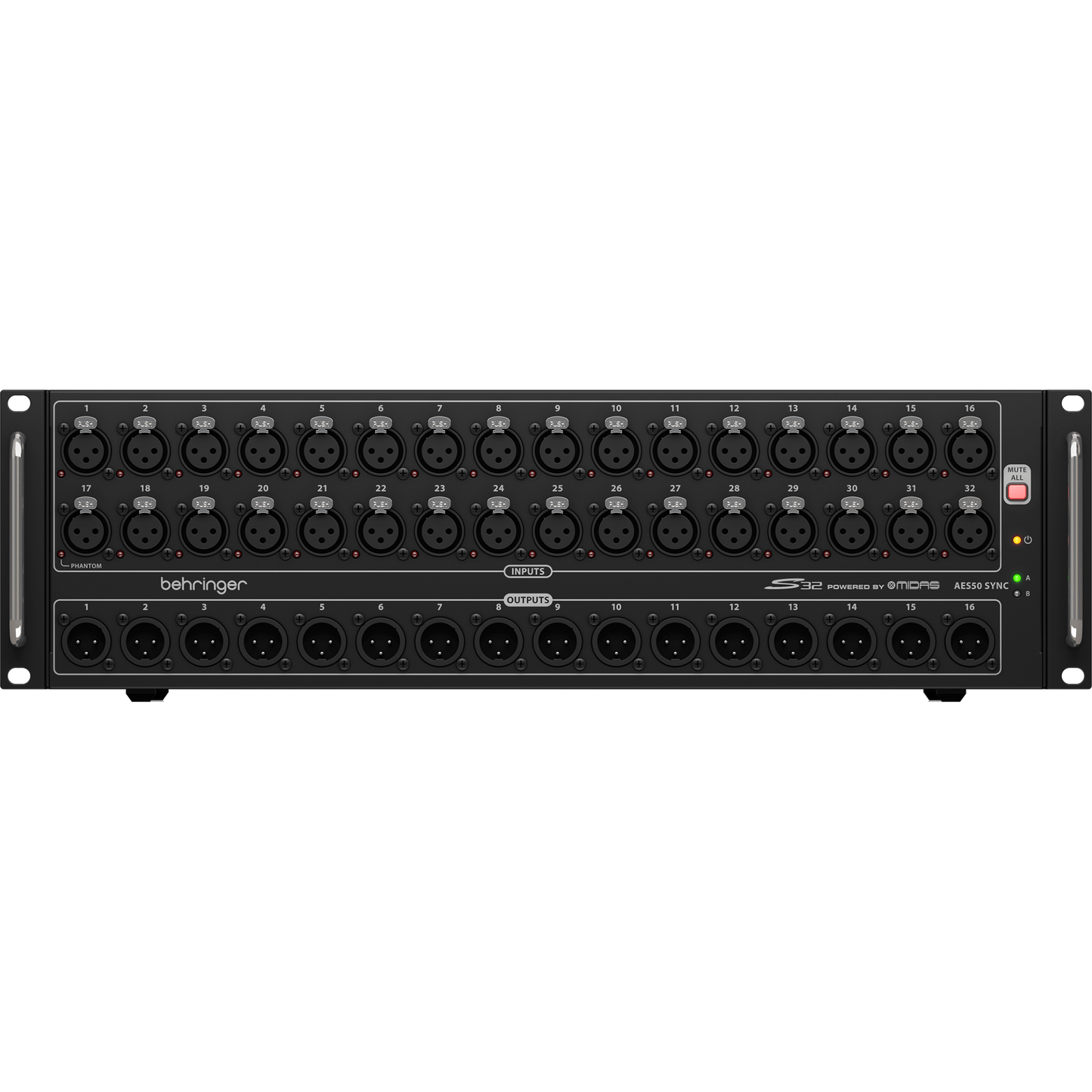 Behringer S32 I/O Box w/ 32 Remote Controllable MIDAS Preamps 16 Outputs (000-BMC02-00010)