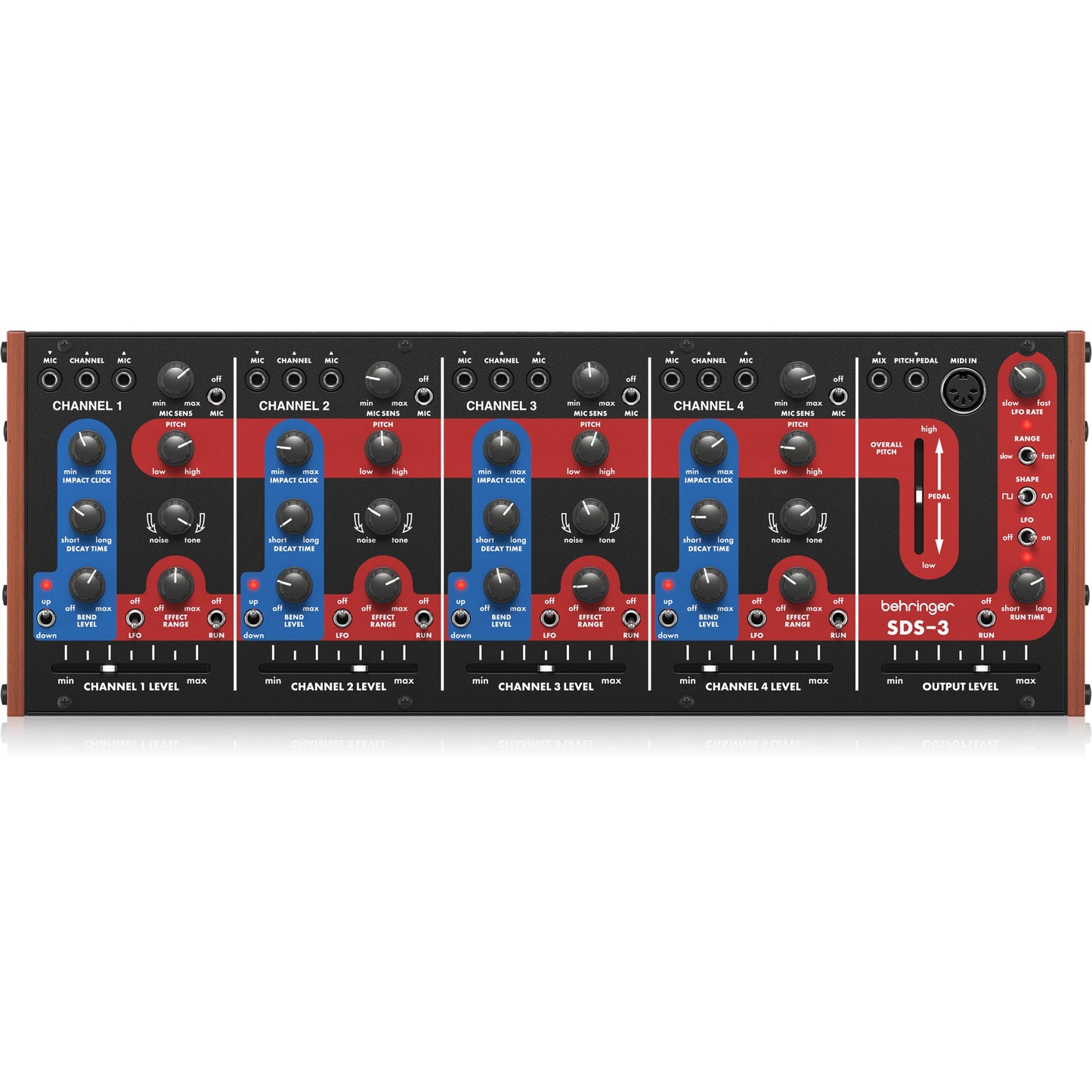 Behringer BDS-3 Classic 4-Channel Analog Drum Synthesizer SDS3 (0718-ACA86-US1)
