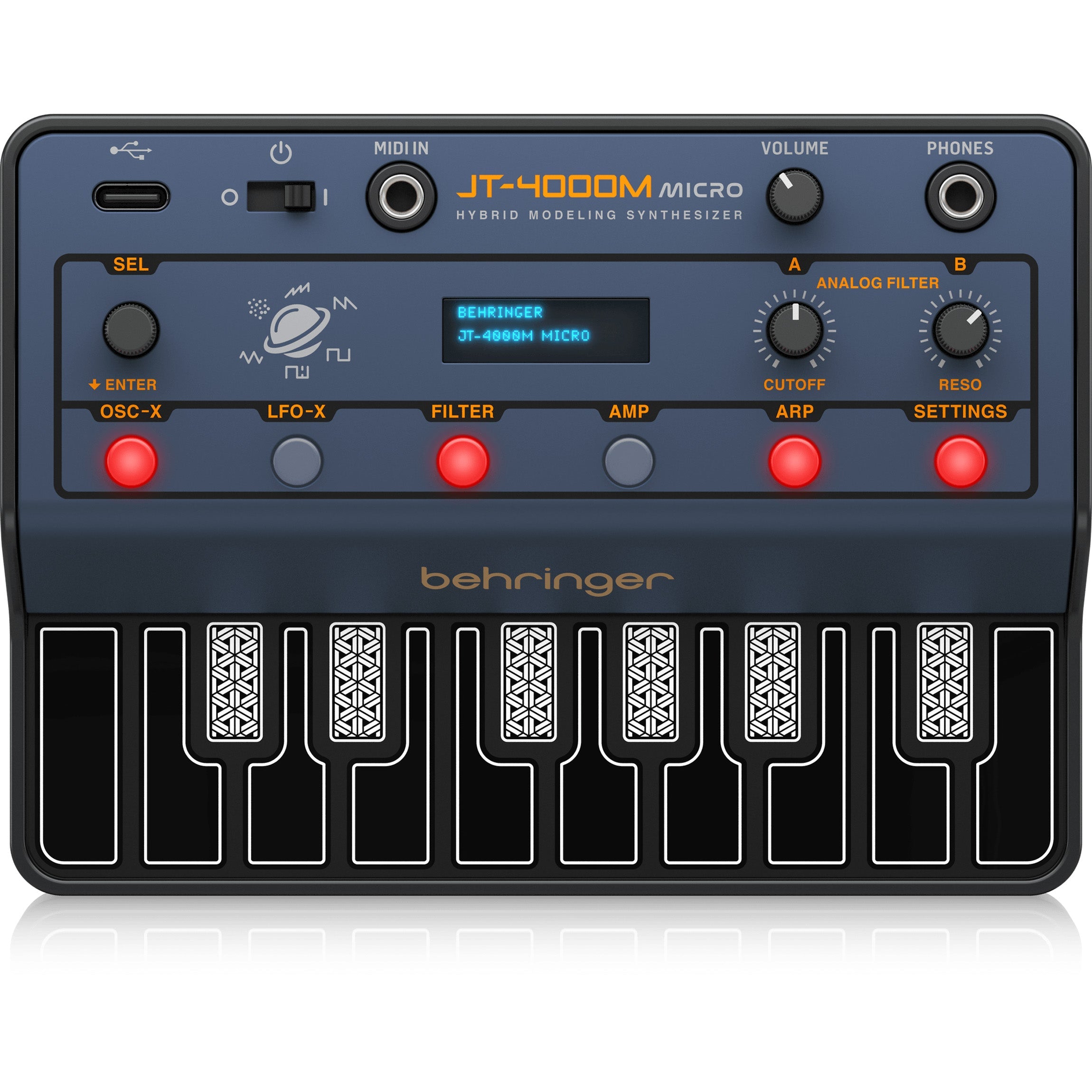 Behringer JT-4000M MICRO Portable 4-Voice Hybrid Synthesizer (JT-4000M ...