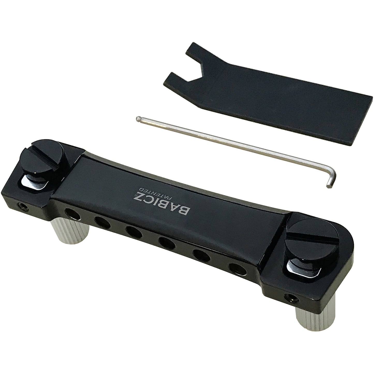 Babicz Full Contact Hardware Twin Locking Tune-O-Matic Style Tailpiece - Black (FCHLX2BK)
