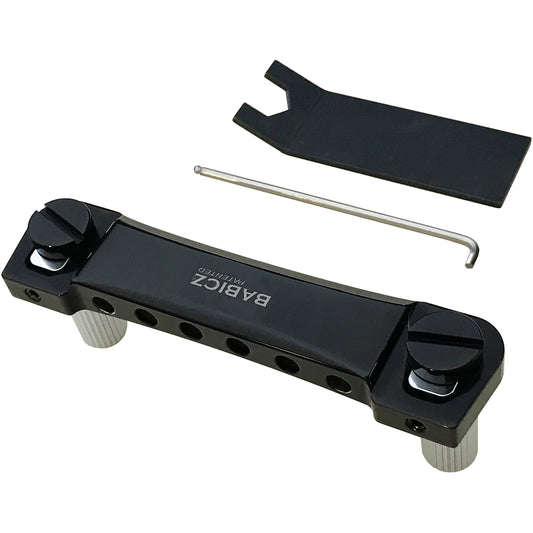 Babicz Full Contact Hardware Twin Locking Tune-O-Matic Style Tailpiece - Black (FCHLX2BK)