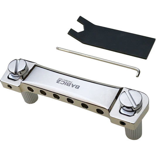 Babicz Full Contact Hardware Twin Locking Tune-O-Matic Style Tailpiece - Chrome (FCHLX2CH)
