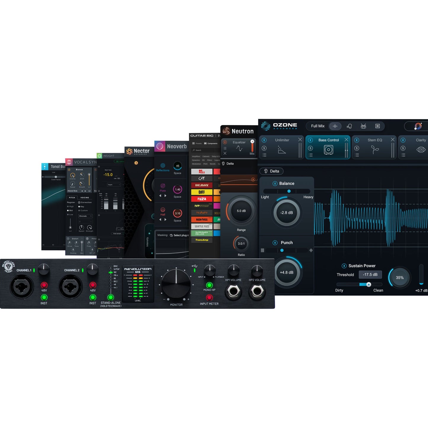 Black Lion Audio Revolution 6x6 Interface with Izotope Music Production Suite 8
