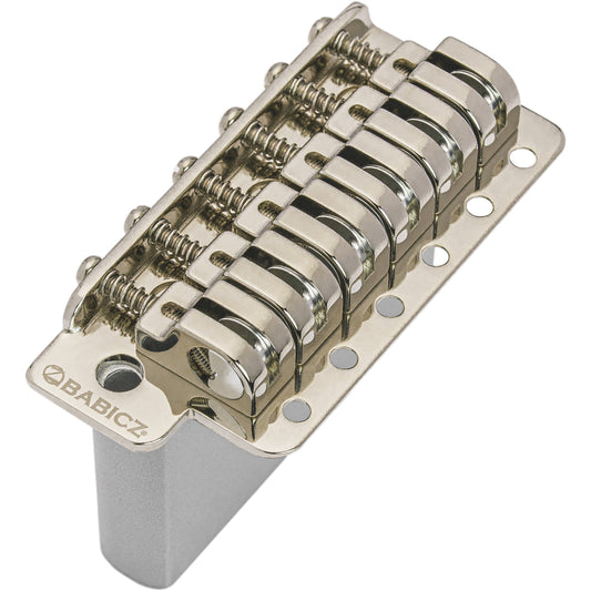 Babicz Full Contact Hardware FCH Z Series 6 Hole Strat Tremolo Wide - Nickel (FCHZ6STWNK)