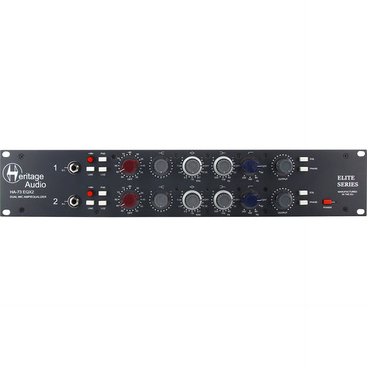 Heritage Audio HA73EQx2 Elite Dual-Channel Full Rack Mic Pre with EQ (HA73EQX2)