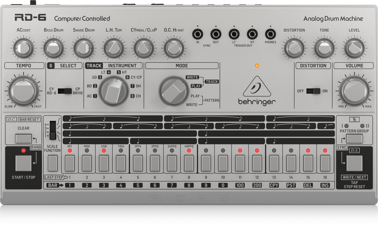 Behringer RD-6-SR Classic Analog Drum Machine (000-E4G02-00010)